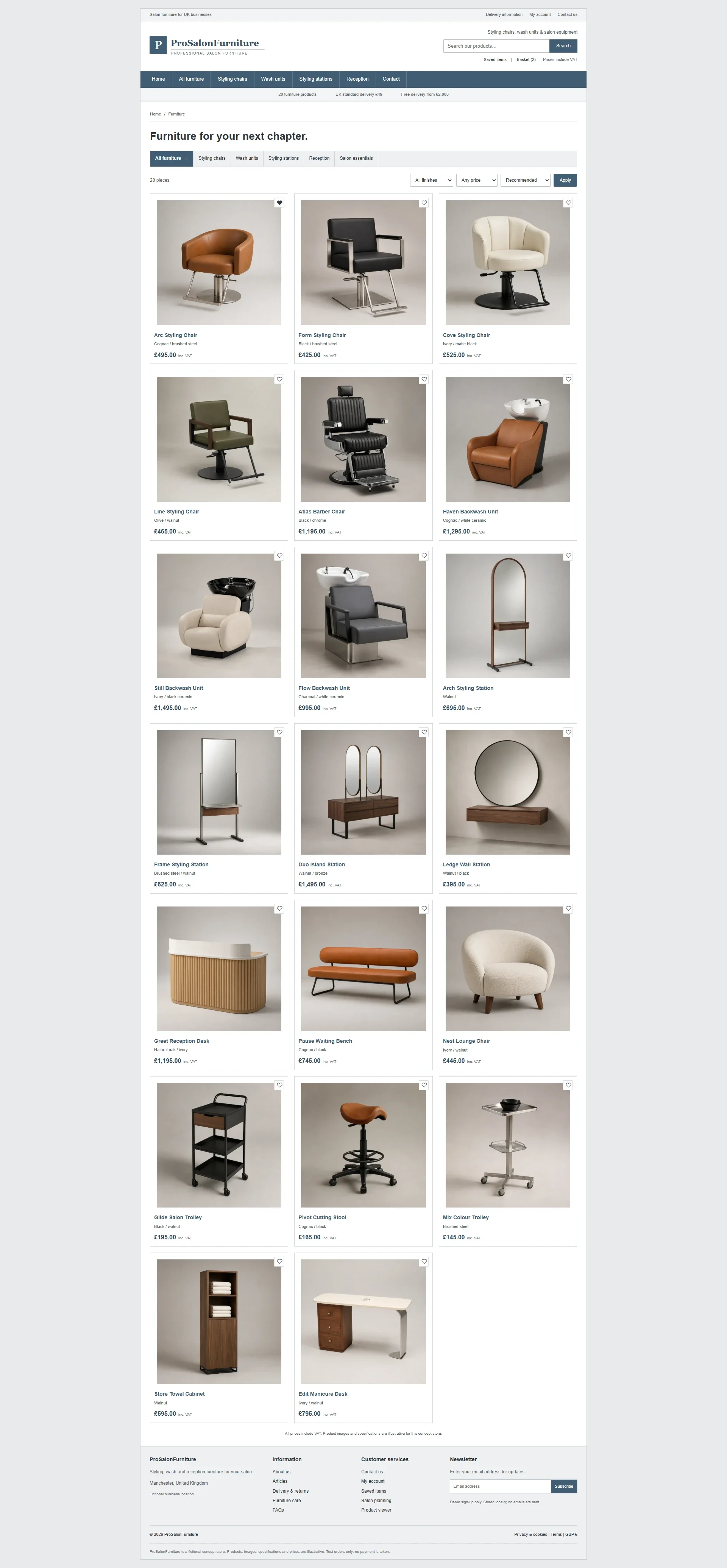 Classic layout: Shop and product browsing