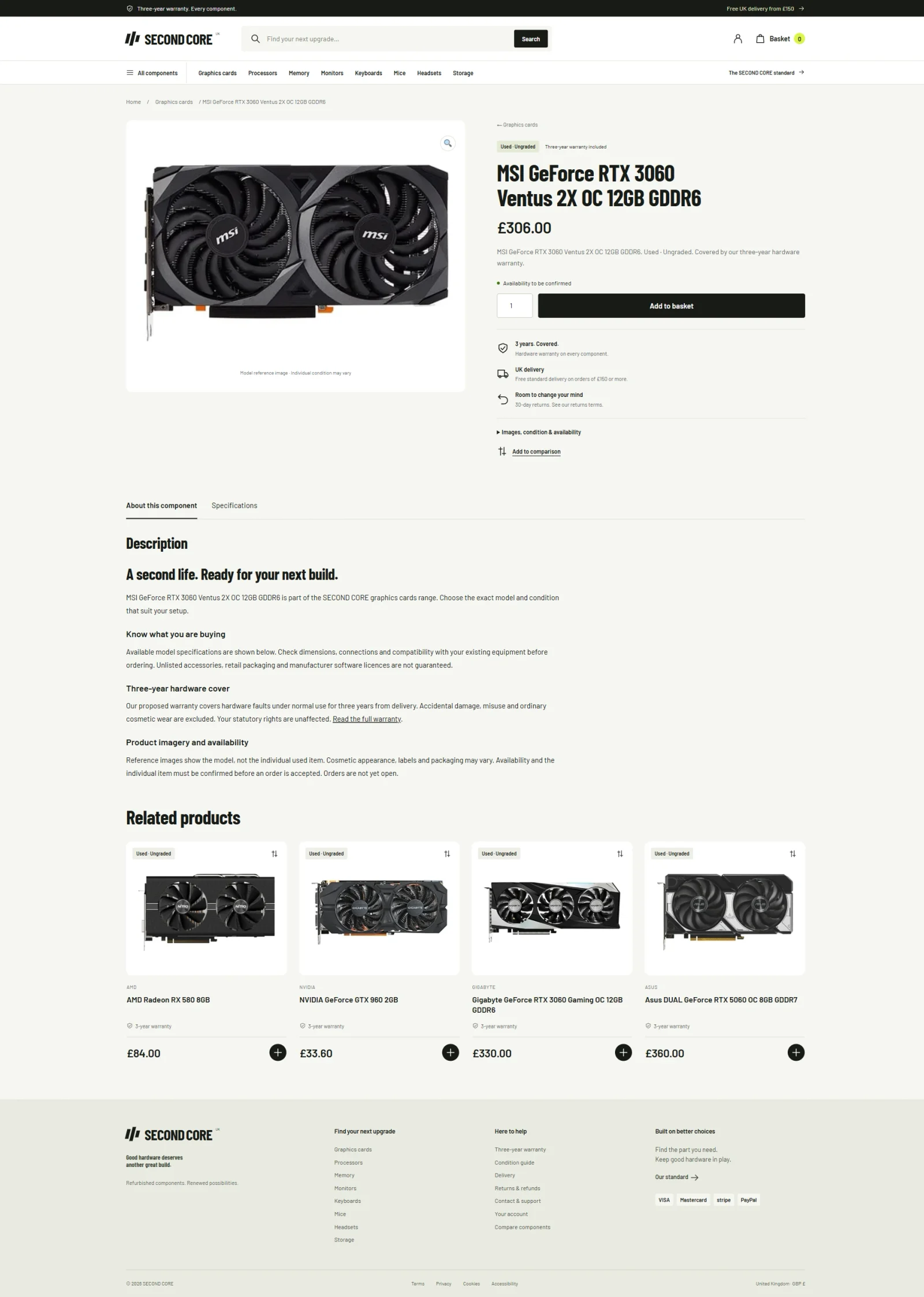 Late-stage after concept: Product page