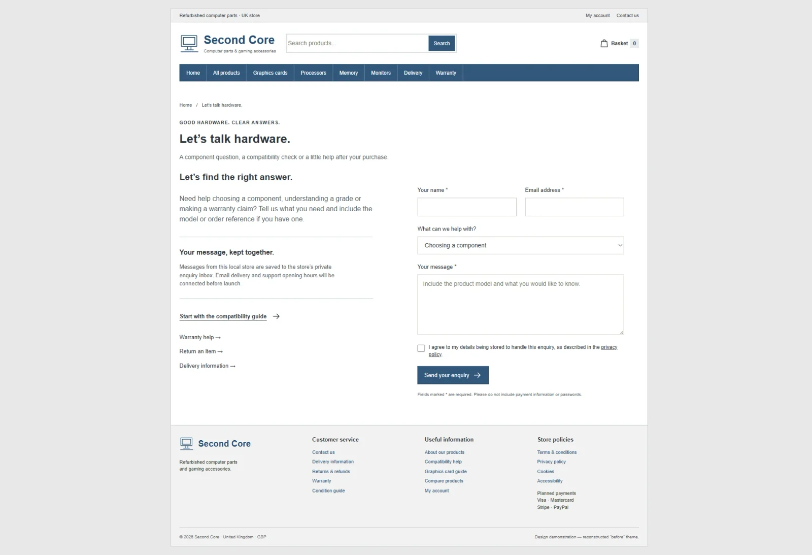 Reconstructed before layout: Contact and support