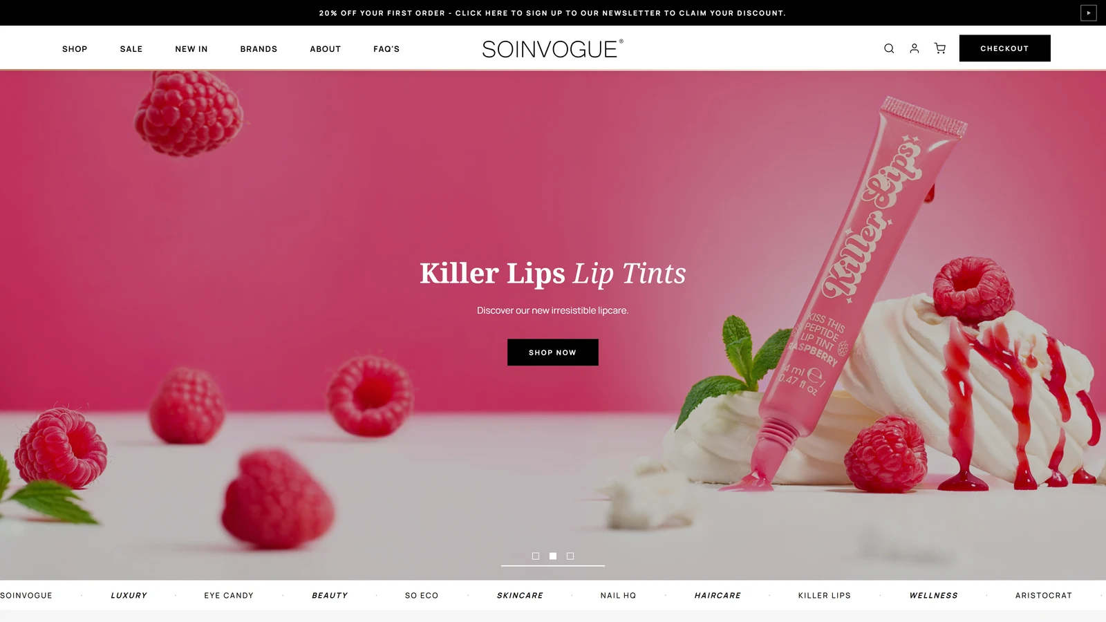 Soinvogue WordPress ecommerce redesign