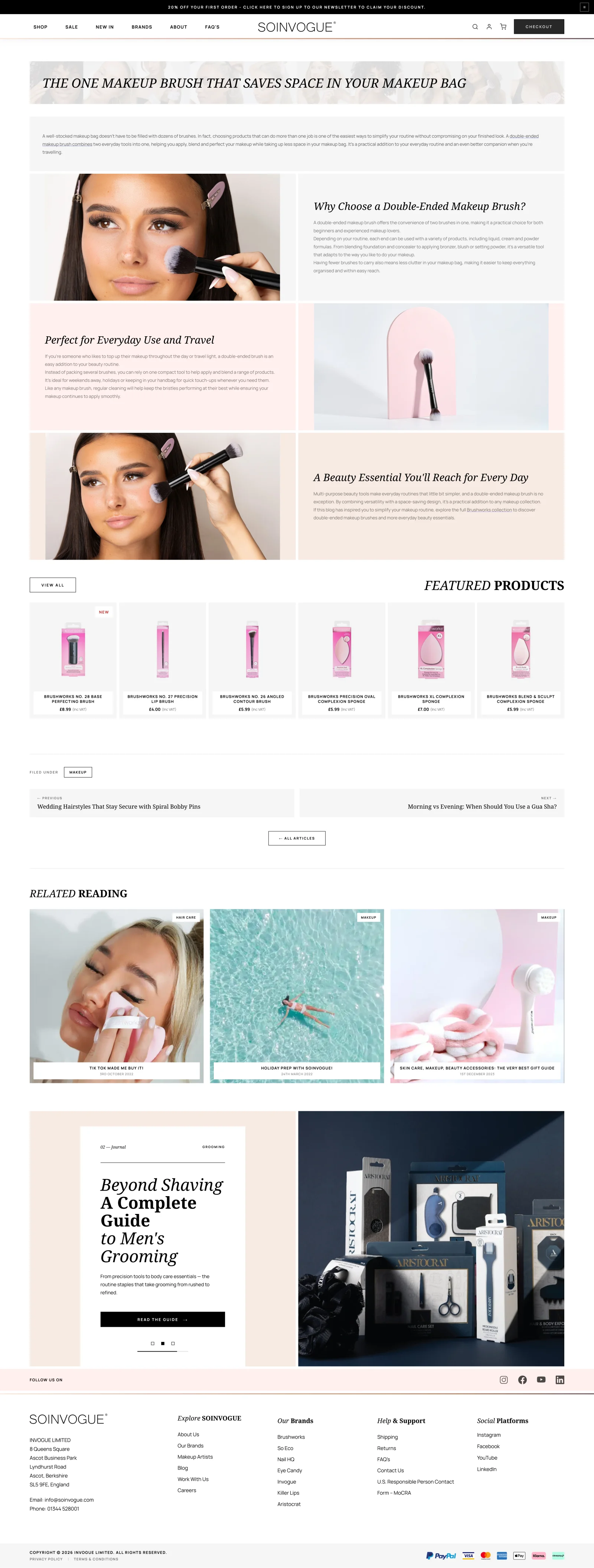 Redesigned Soinvogue editorial articles