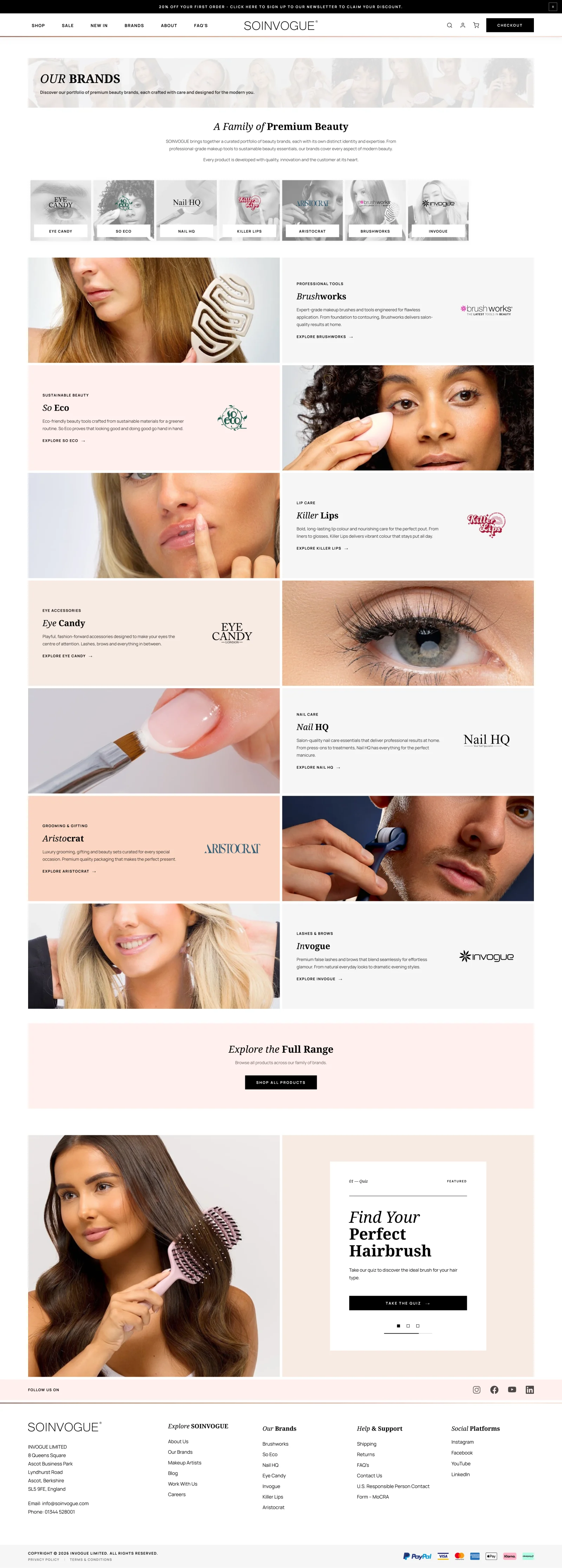 Redesigned Soinvogue brand discovery