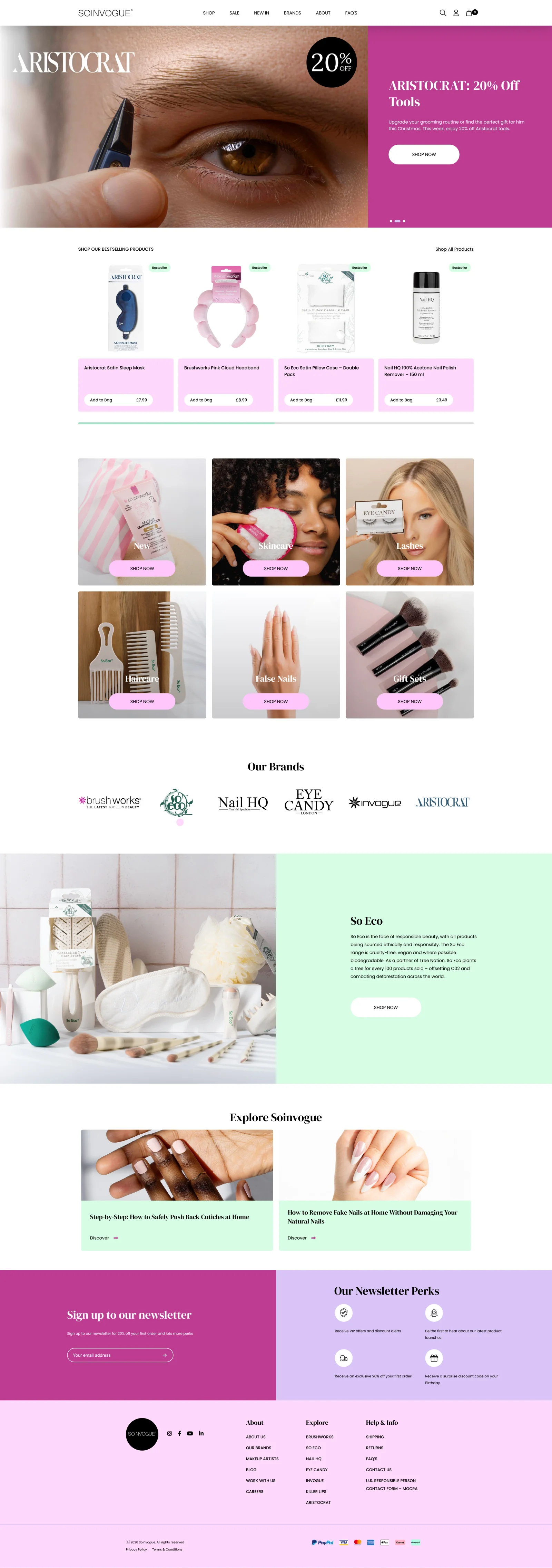 Earlier Soinvogue homepage