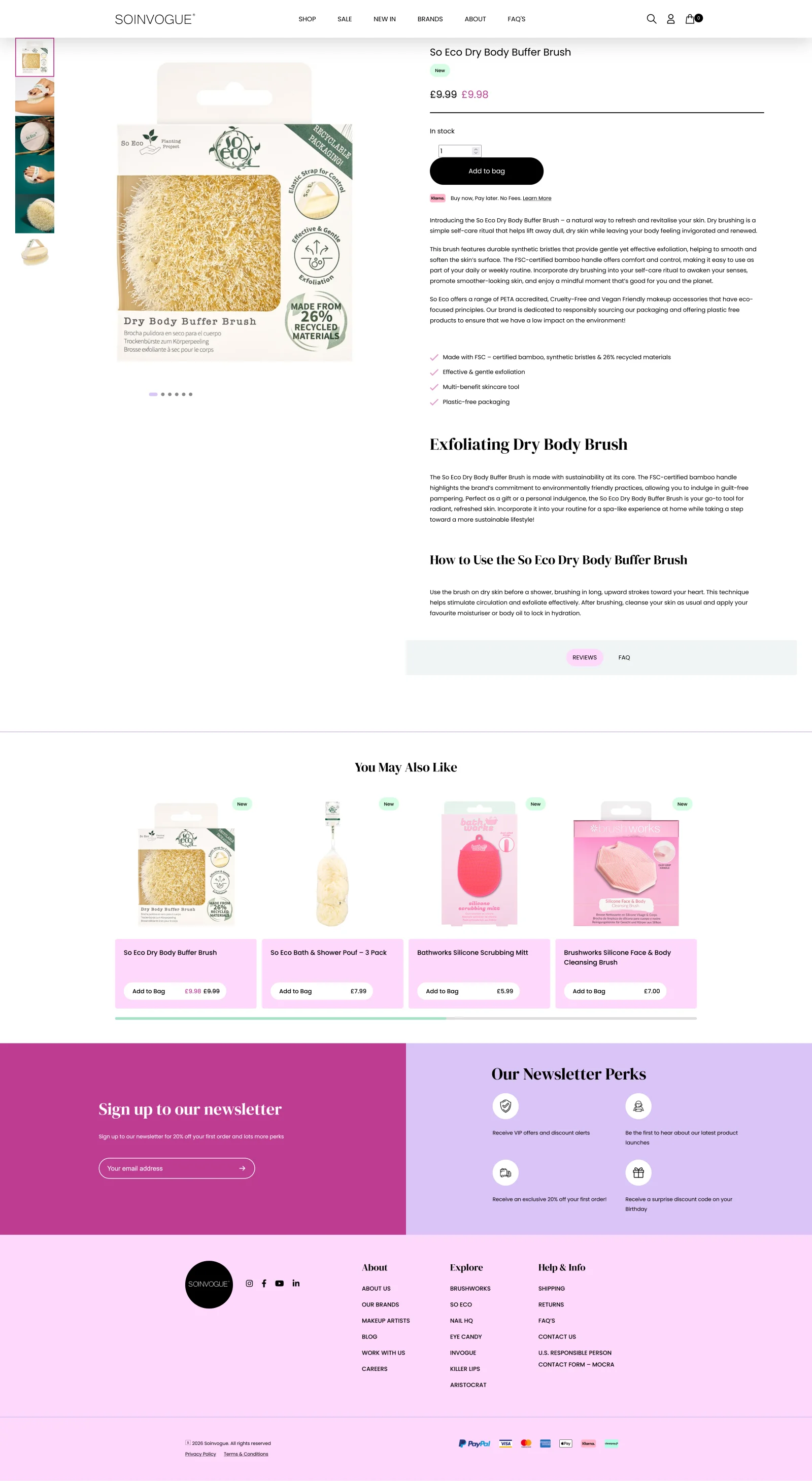 Earlier Soinvogue product pages