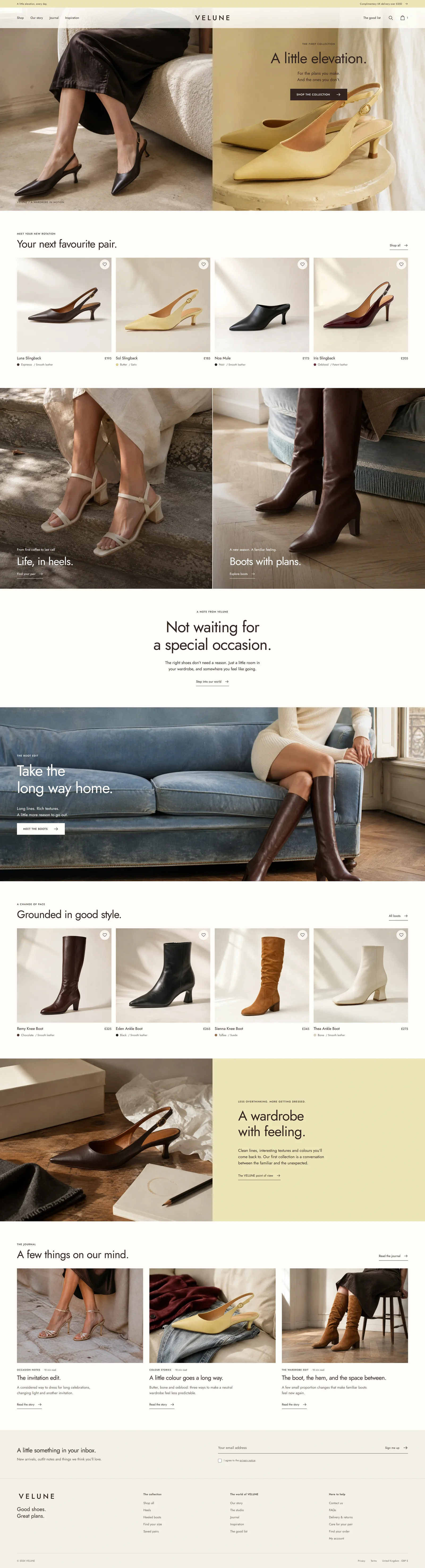 Velune homepage: 2026 redesign