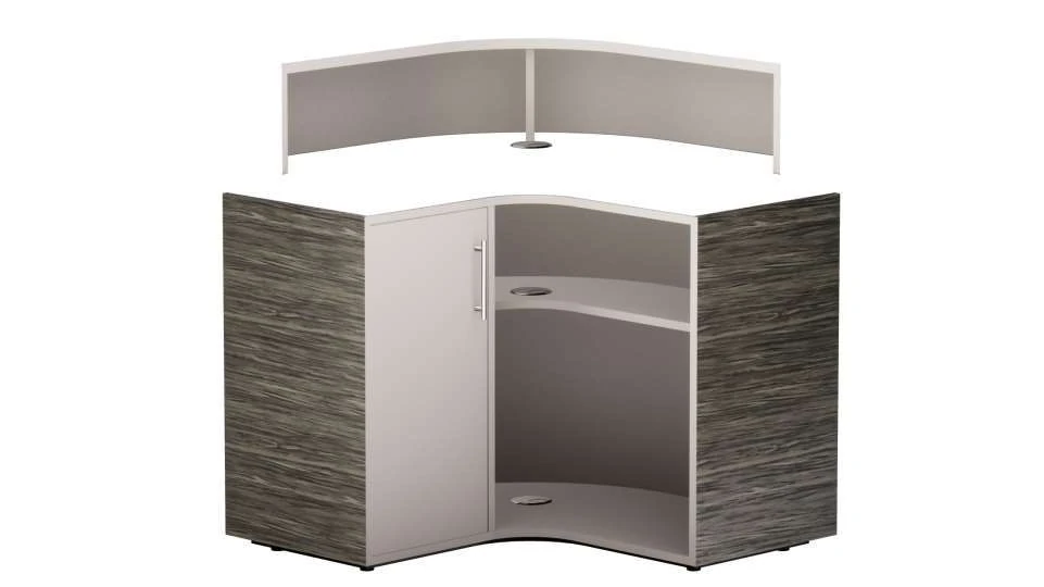 The same separated furniture regions with dark wood applied to the body panels