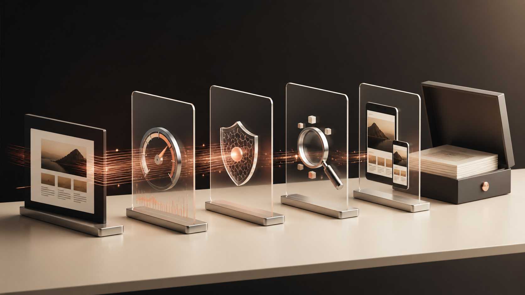 Website delivery passing through performance, security, responsive testing and documented handover gates