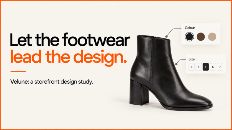 Article cover: Velune: a footwear storefront redesign for a 2027 relaunch