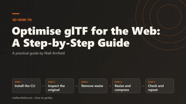 Article cover: Optimise glTF for the Web: A Step-by-Step Guide