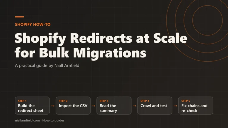 Article cover: Shopify Redirects at Scale for Bulk Migrations